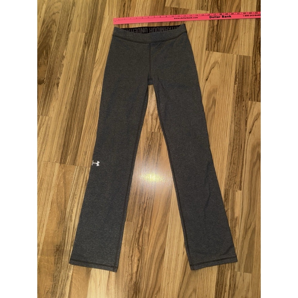 Under Armour Leggings Women's Gray Wide Leg Elastic Waist Measurements‎ In Pics